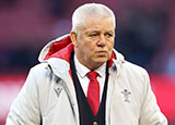 Warren Gatland at Wales v England match in 2023 Six Nations