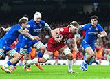 Aaron Wainwright scores a try for Wales v Italy during 2026 Six Nations