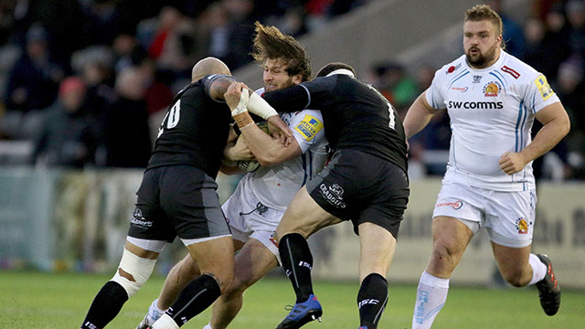 Alec Hepburn in action for Exeter