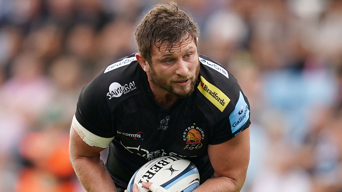 Alec Hepburn in action for Exeter Chiefs v Northampton Saints