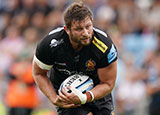 Alec Hepburn in action for Exeter Chiefs v Northampton Saints
