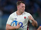 Alex Dombrandt in action for England against Italy in 2022 Six Nations