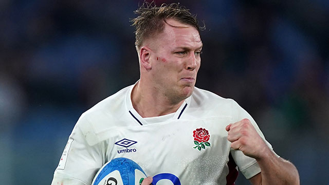 Alex Dombrandt in action for England against Italy in 2022 Six Nations