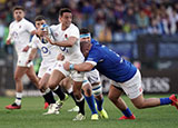 Alex Mitchell in action for England against Italy in 2024 Six Nations