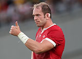 Alun Wyn Jones during the Australia v Wales pool match at 2019 Rugby World Cup