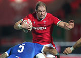 Alun Wyn Jones in action for Wales v Italy during 2020 Autumn Nations Cup