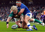 Andrew Porter in action for Ireland v Italy in 2022 Six Nations