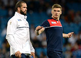 Andy Farrell and Owen Farrell during 2015 Rugby World Cup