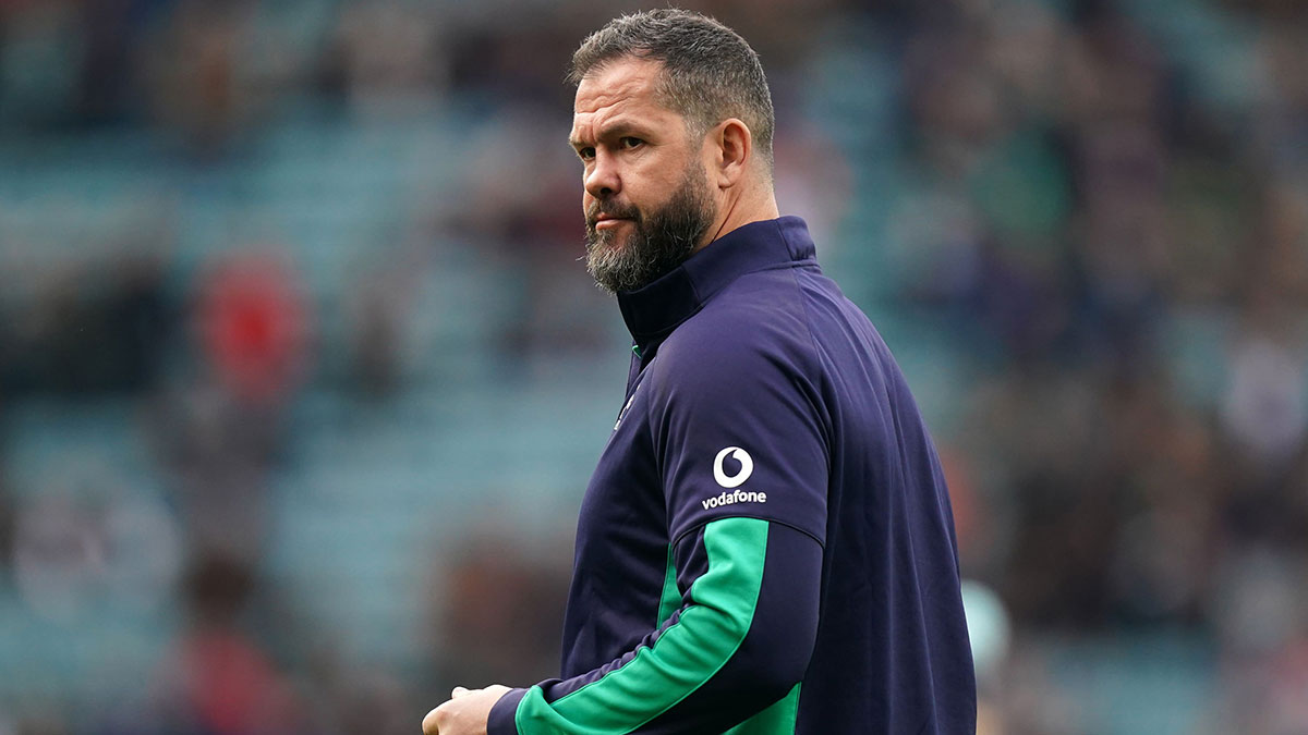 Andy Farrell during England v Ireland match in 2024 Six Nations
