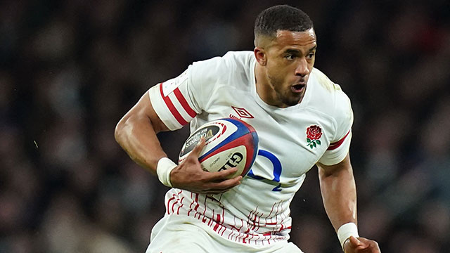 Anthony Watson in action for England v Scotland match in 2023 Six Nations