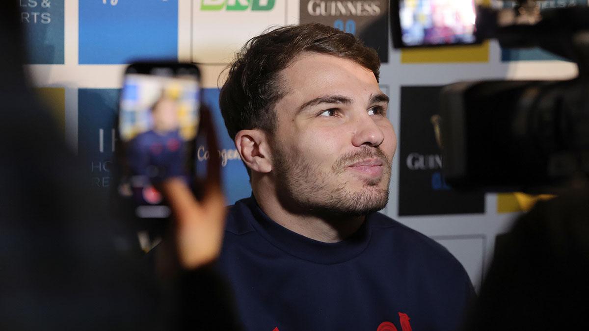 Antoine Dupont at the 2026 Six Nations launch
