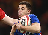 Arthur Vincent in action for France v Wales in 2020 Six Nations