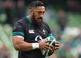 Bundee Aki during Ireland v France match in 2025 Six Nations