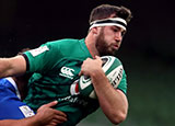 Caelan Doris in action for Ireland v Italy in 2020 Six Nations