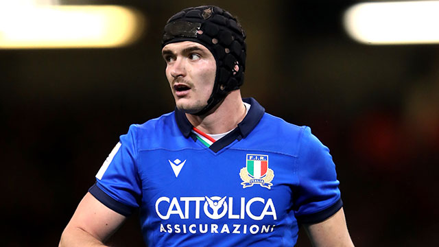 Carlo Canna in action for Italy against Wales during 2020 Six Nations