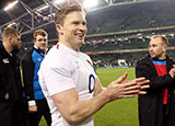 Chris Ashton celebrates after the Ireland v England match in 2019 Six Nations