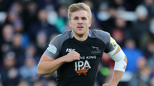 Chris Harris in action for Newcastle Falcons