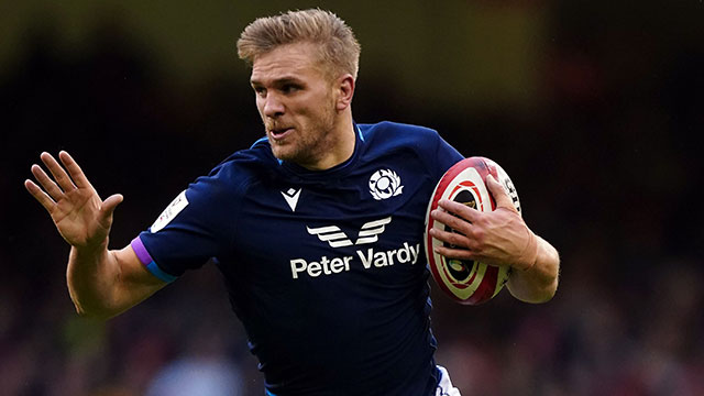 Chris Harris in action for Scotland against Wales during 2022 Six Nations
