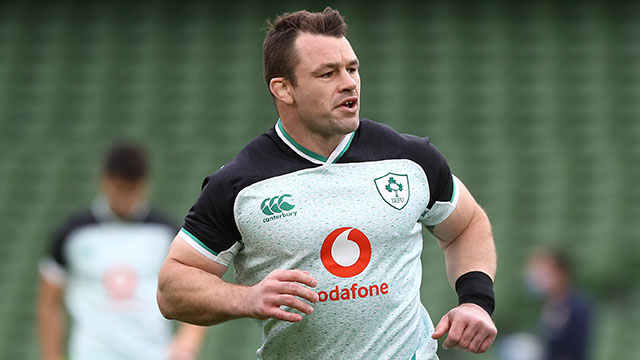 Cian Healy warming up before the Ireland v Italy match in 2020 Six Nations