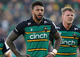 Courtney Lawes in action for Northampton Saints v La Rochelle