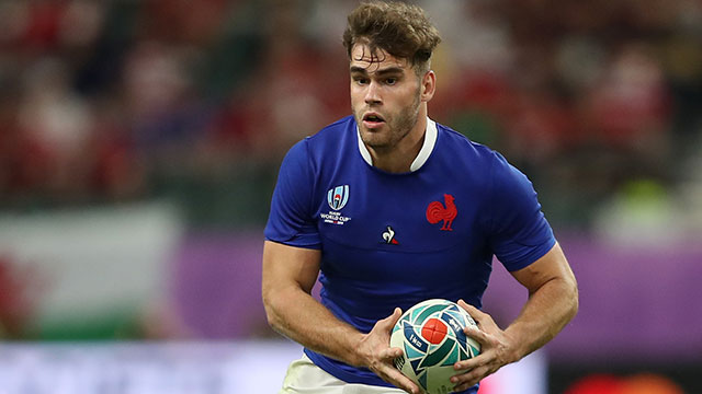 Damian Penaud in action for France during 2019 Rugby World Cup