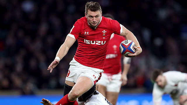 Dan Biggar in action for Wales against England in 2022 Six Nations