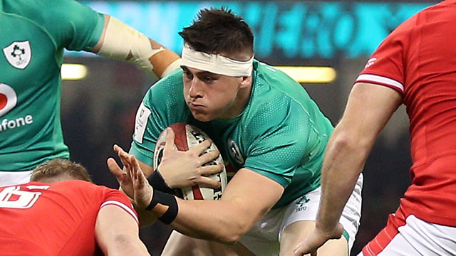 Dan Sheehan in action for Ireland against Wales in 2023 Six Nations