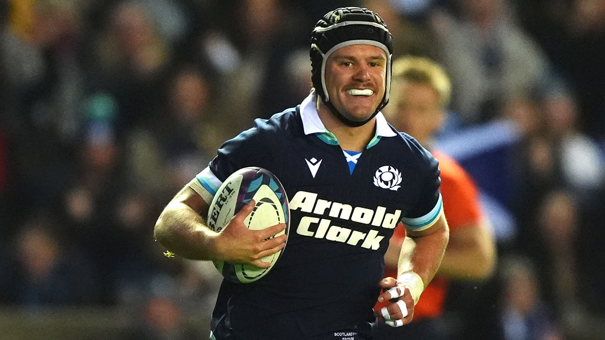 Darcy Graham in action for Scotland v Fiji during 2024 Autumn Internationals