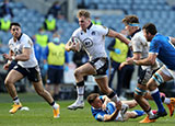 Duhan van der Merwe in action for Scotland v Italy during 2021 Six Nations