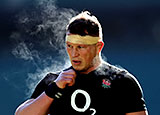 Dylan Hartley in training with England