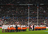 England and France line up at Stade de France during 2020 Six Nations