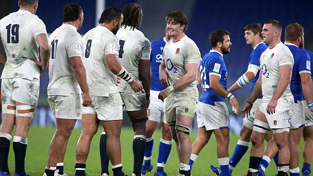 England players after victory over Italy in 2020 Six Nations