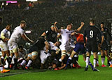 England players celebrate Ellis Genge try against Scotland in 2020 Six Nations