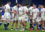 England players congratulate after Italy match in 2020 Six Nations