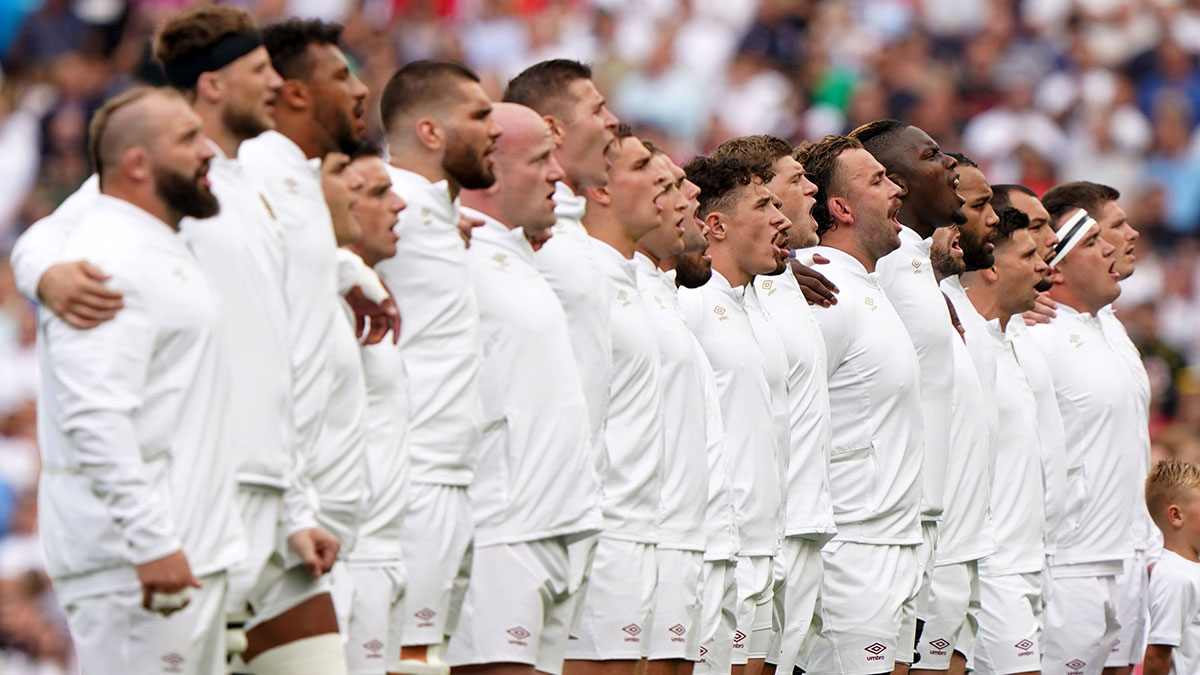 England players line up before Wales match in 2023 summer series