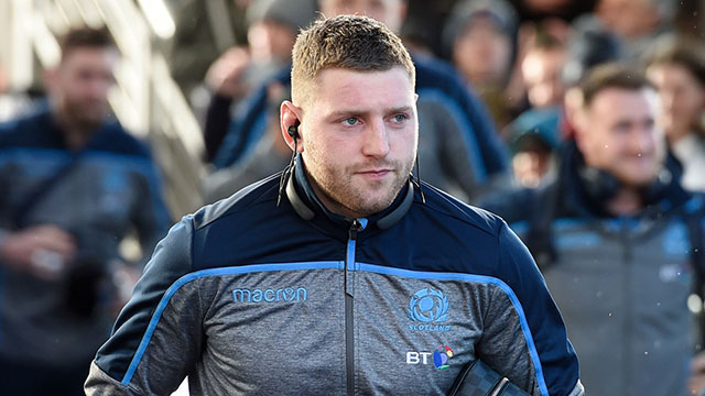 Finn Russell before the Scotland v Ireland match in 2019 Six Nations