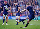 Finn Russell kicks a penalty for Scotland v France during 2026 Six Nations