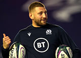 Finn Russell warming up before the Scotland v Georgia match during 2020 Autumn Internationals