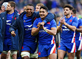 France players celebrate after beating Scotland in 2022 Six Nations