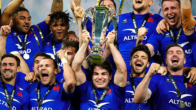 France players celebrate winning 2022 Six Nations title with Grand Slam