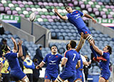 France players in action against Scotland during 2020 Autumn Nations Cup