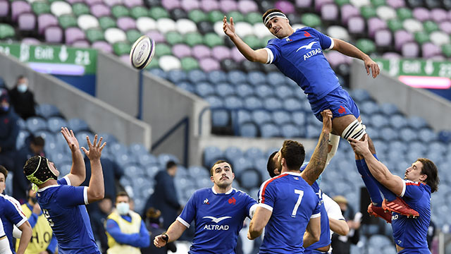 France players in action against Scotland during 2020 Autumn Nations Cup