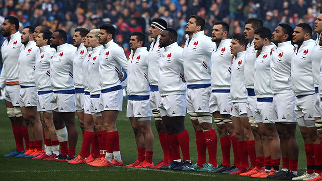 France team line up against Scotland during 2020 Six Nations