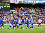 France win lineout against Scotland during 2022 Six Nations