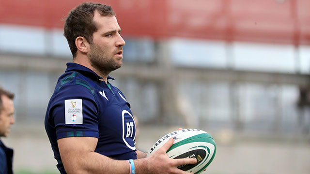 Fraser Brown during Captains run at Aviva Stadium in 2020 Six Nations