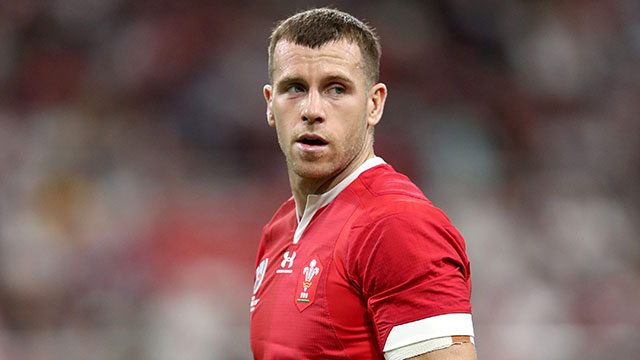 Gareth Davies in action for Wales against Georgia at 2019 Rugby World Cup