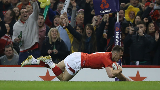 Gareth Davies scores against Scotland in Six Nations