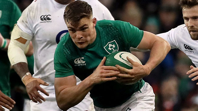 Garry Ringrose in action for Ireland v England in 2019 Six Nations