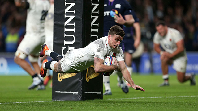 George Ford scores England's fifth try against Scotland in 2019 Six Nations