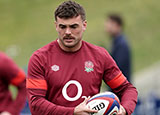 George Furbank at England training session for 2024 Six Nations
